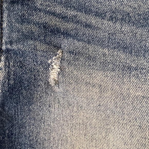 Vintage Lee Carpenter Jean High Rise Dungaree Shorts Size 27 Medium - Picture 7 of 10